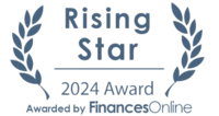 Rising Star 2024 award badge by FinanceOnline.